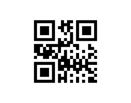 Black QR Code Isolated On White Background PNG