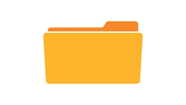 Yellow folder file storage document icon