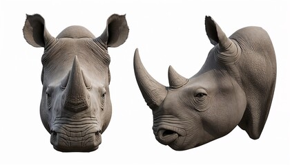 Fototapeta premium 3D Animal Model Multi View Front Side Top Isolated White