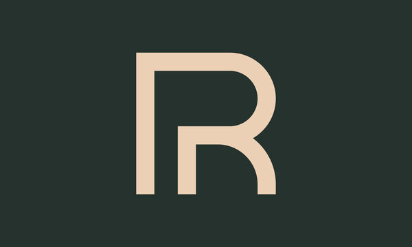 PR monogram logo design