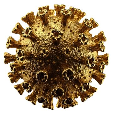 Golden coronavirus particle
