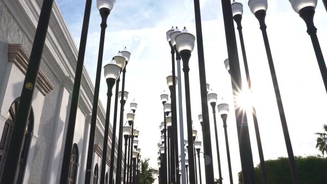 Day view of the Art Museum in La Paz, Baja California Sur, Mexico, featuring its colonial facade and symmetrical rows.  La Paz, Baja California Sur, Mexico: 