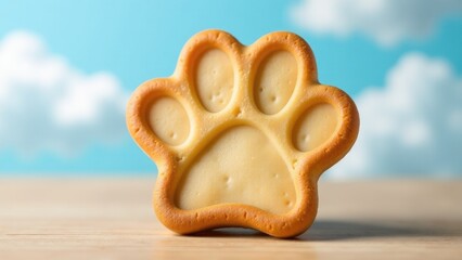 Fototapeta premium A cookie shaped like a dog's paw, great for a fun design or illustration