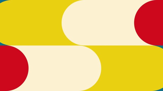 Retro Rounded Rectangle Transition Animation with Alpha Channel. 4K