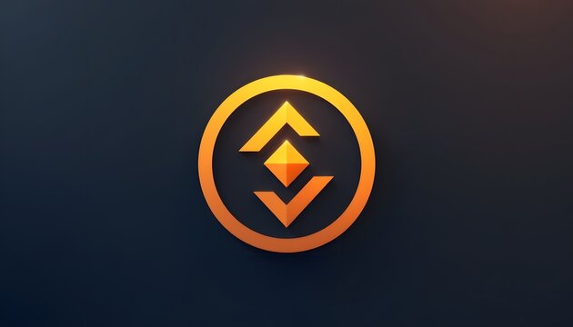 Golden Binance BNB cryptocurrency logo icon in a circular frame on dark background. Modern 3D digital asset and exchange concept.