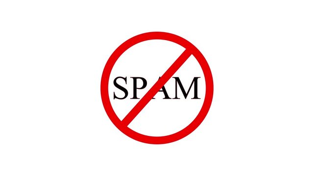 spam sign icon isolated on transparent background.
