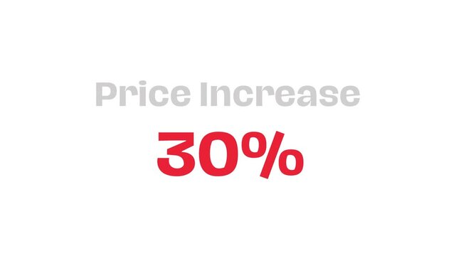 Price Increasing 10 to 70 Percent, money increase, price hike 70%
