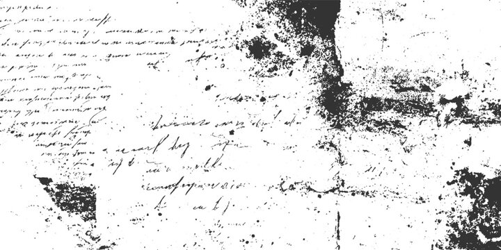 Aged handwritten document with ink splatters and textured paper background antique black blotch