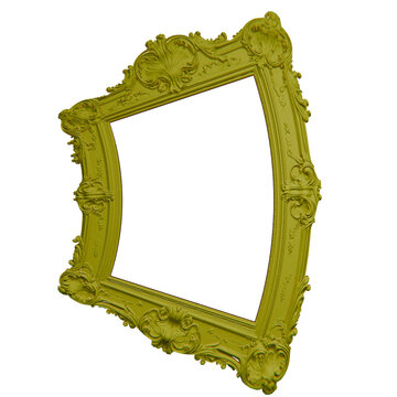 decorative ornate border photo frame, on transparent background