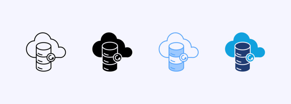 Databases Icon Set Multistyle Various Collection Element For Design