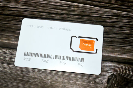 Cairo, Egypt, March 19 2026: A 4G SIM card, a smart chip that connects your phone or device to 4G LTE networks, providing high-speed mobile data, improved voice call quality VoLTE, and faster browsing