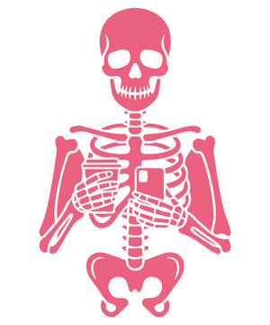 Funny Skeleton Quote Design &ndash; Sarcastic Humor Artwork