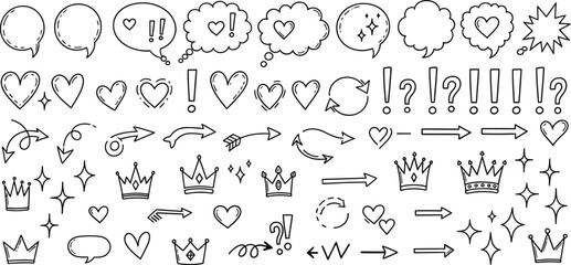 Obraz premium Hearts and crowns decorate the page layout.