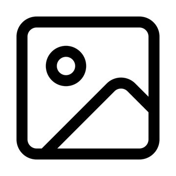 image silhouette UI icon illustration for media upload gallery and file management interface design