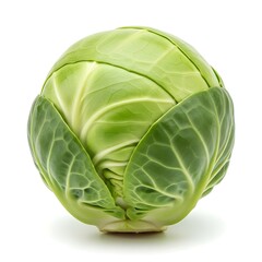 Fototapeta premium Green cabbage isolated on white background