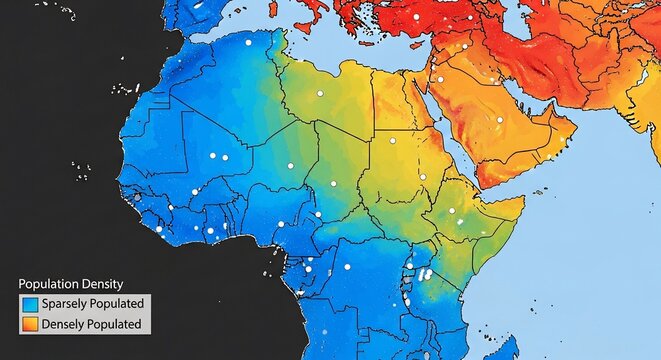 World population density map