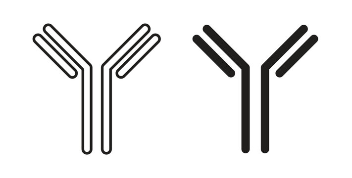 Antibody icon vector illustration logo design in clipart and strokes