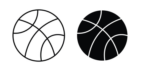 Fototapeta premium Basketball icon vector illustration logo design in clipart and strokes