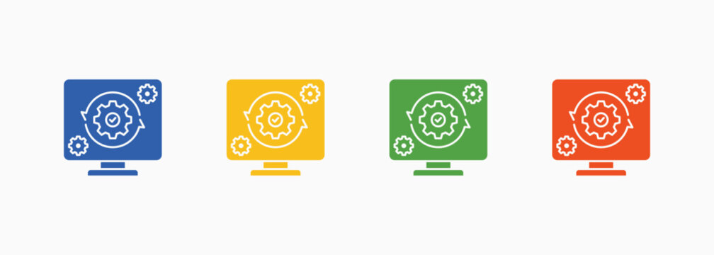 Software Icon Set Color Multiple Style Collection Element For Design