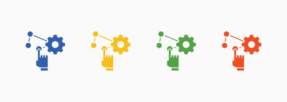 Usability Icon Set Color Multiple Style Collection Element For Design