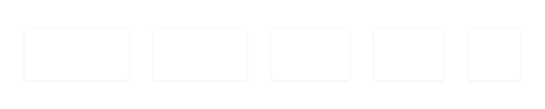 White rectangle rounded plain curved edges long shape png set with border frame shadow on transparent background for box template corner square simple illustration