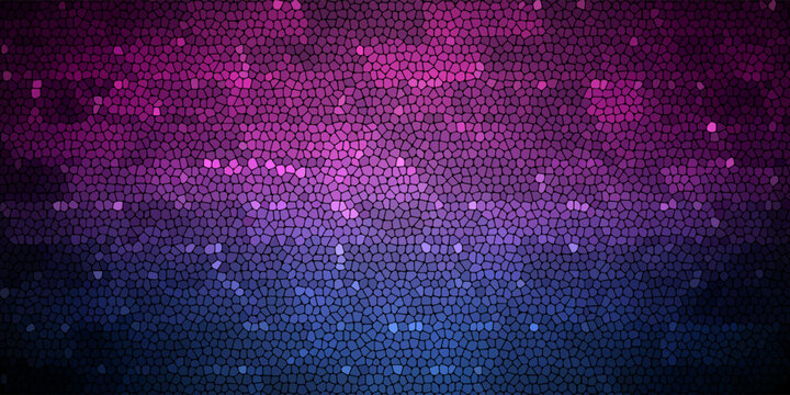 Retro 80s abstract advertising with colorful brick wall background neon for concept design. Background pattern. Blue abstract background. Black, purple. 3d illustration