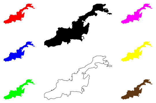 Zonguldak city (Republic of T&uuml;rkiye, Turkey) map vector illustration, scribble sketch Zonguldak map