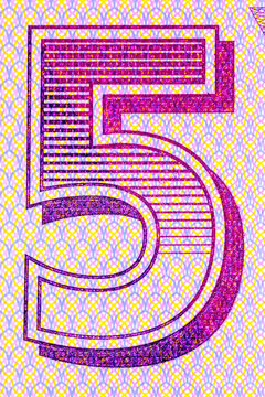 5 Dollars Zimbabwe Banknote with a fragment of the denomination for design. Zimbabwean money. African currency.