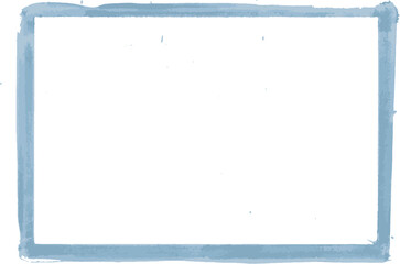 Marco realizado con pinceladas de pintura con efecto fluido en colores azul pastel