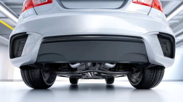 Aerodynamic Sports Car Undertray Design Showing Sleek Features and Modern Aesthetics