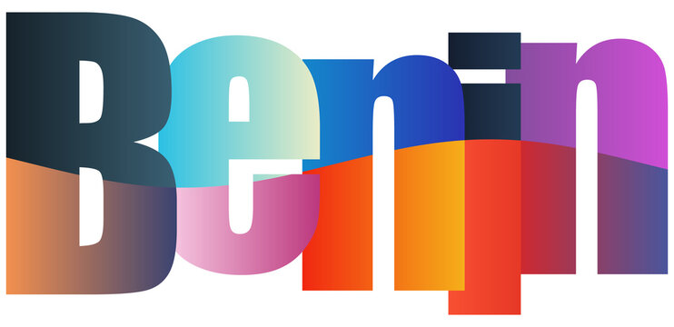 Colorful gradient letters spelling modern stylish name design
