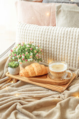 Cozy Morning: coffee with croissant © thayra83