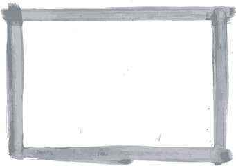 Marco vectorial realizado con trazos de pincel en colores grises