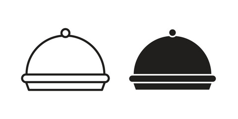Fototapeta premium Platter icon set, logo vector eps10