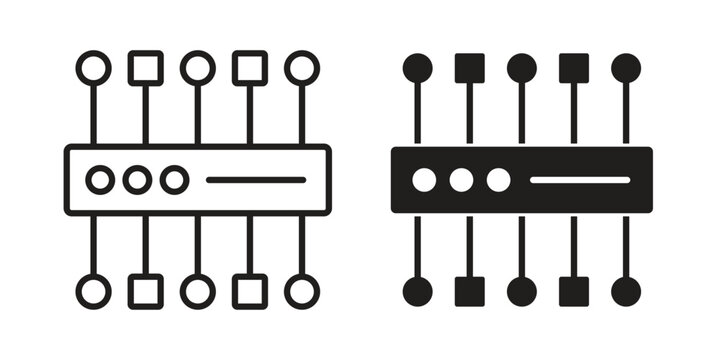 Proxy server icon set, logo vector eps10
