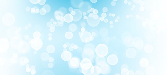 Light blue bokeh background with white blurry circles and light leak © NARANAT STUDIO