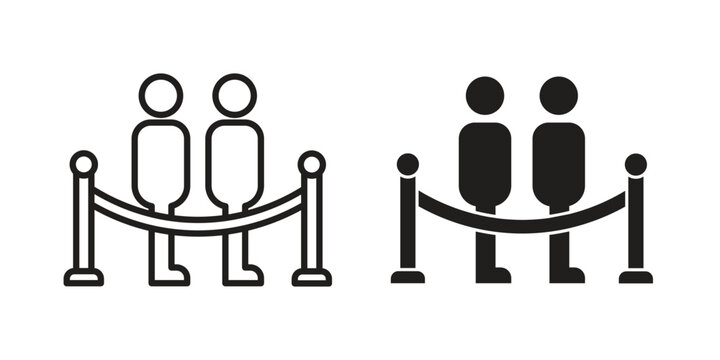 Queue icon set, logo vector eps10