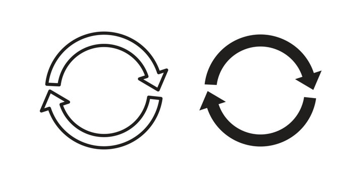 Recurring icon set, logo vector eps10