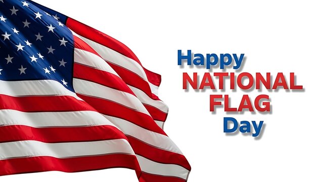 Happy national flag day a patriotic celebration of the american stars and stripes