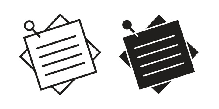 Sticky notes icon set, logo vector eps10