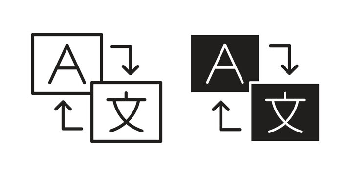 Translator icon set, logo vector eps10