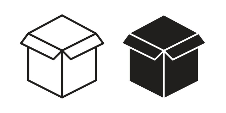 Unpacking icon set, logo vector eps10