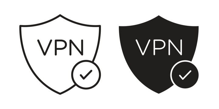 Virtual private network icon set, logo vector eps10