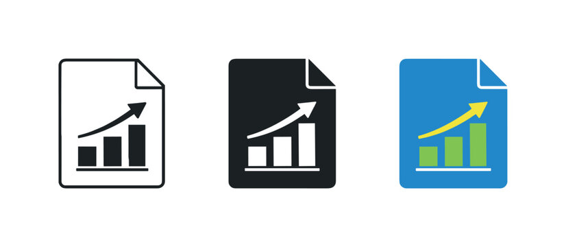 Financial overview concept showing a clean document icon with rising bar chart and clear margins representing a financial report