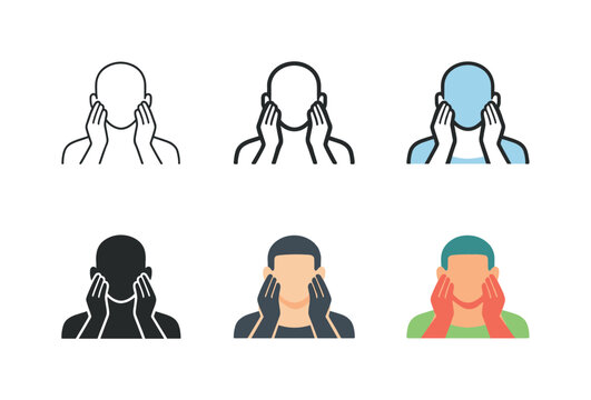 Balanced Grooming Icons. Concept illustrating a personal grooming regimen centered on care and balance, symbolized by an orderly