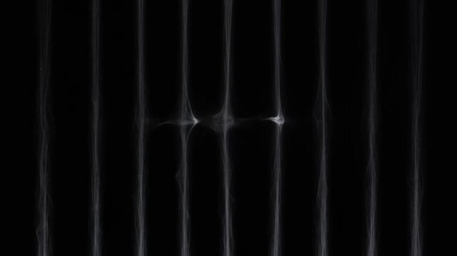 Elegant slender smoke plumes rising gracefully on black background with soft diffused light, slow-motion fluid motion, and hypnotic abstract patterns video footage