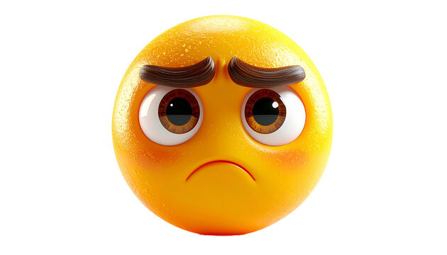 3d face emoji of sad reaction 