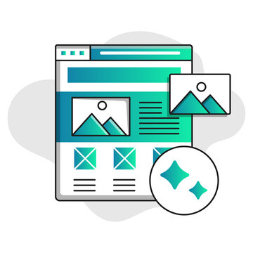 AI Wordpress Development Icon, Automated Website Building and Content Management System Optimization for Modern Web Solutions, Accelerating Development Efficiency and Scalable Digital Experiences