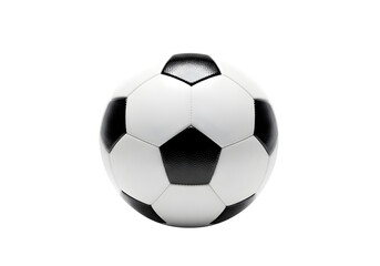 Fototapeta premium A black and white soccer ball on isolated transparent background for sports design