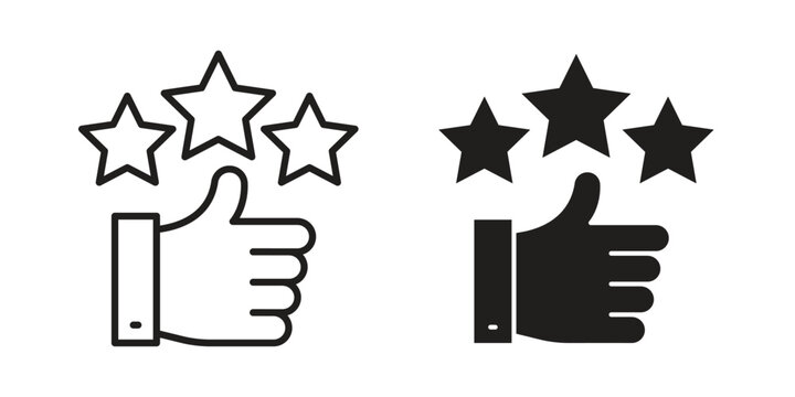 User experience icon clipart symbol isolated on white background. Flat and stroke designs.